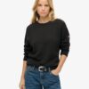 Slouchy stickad tröja med rund hals