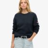 Slouchy stickad tröja med rund hals