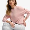 Slouchy stickad tröja med rund hals