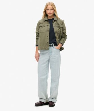 Slouchy stickad tröja med rund hals