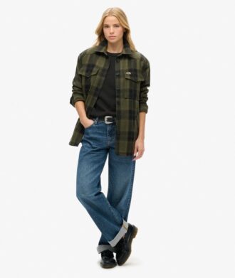 Slouchy stickad tröja med rund hals