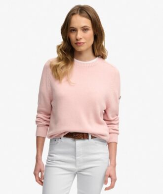 Slouchy stickad tröja med rund hals