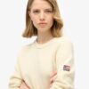 Slouchy stickad tröja med rund hals