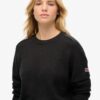 Slouchy stickad tröja med rund hals
