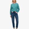 Slouchy stickad tröja med rund hals
