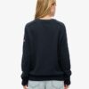 Slouchy stickad tröja med rund hals