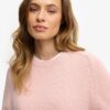 Slouchy stickad tröja med rund hals