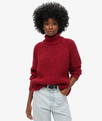 Slouchy Stitch Roll Neck Knit