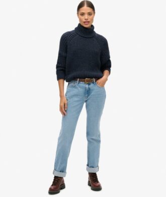 Slouchy Stitch Roll Neck Knit