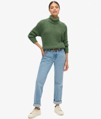 Slouchy Stitch Roll Neck Knit