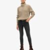 Slouchy Stitch Roll Neck Knit