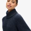 Slouchy Stitch Roll Neck Knit