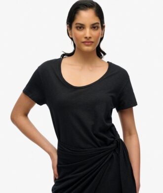 Slub Midi Wrap Dress
