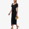 Slub Midi Wrap Dress Slub Midi Wrap Dress