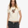 Small Tattoo Rhinestone Fitted T-shirt Small Tattoo Rhinestone Fitted T-shirt