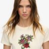 Small Tattoo Rhinestone Fitted T-shirt Small Tattoo Rhinestone Fitted T-shirt