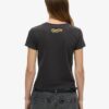 Small Tattoo Rhinestone Fitted T-shirt