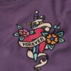 Small Tattoo Rhinestone Fitted T-shirt