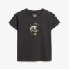 Small Tattoo Rhinestone Fitted T-shirt