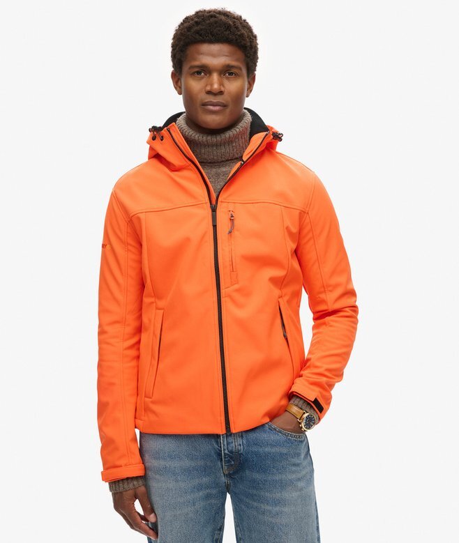 Softshell-vandringsjacka med huva Softshell-vandringsjacka med huva