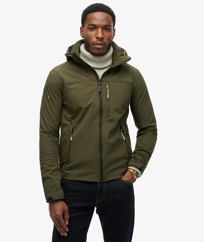 Softshell-vandringsjacka med huva Softshell-vandringsjacka med huva