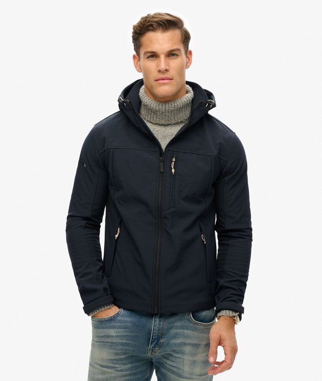 Softshell-vandringsjacka med huva Softshell-vandringsjacka med huva