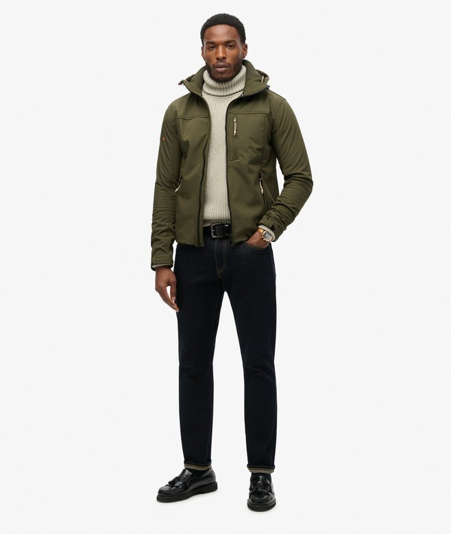 Softshell-vandringsjacka med huva Softshell-vandringsjacka med huva