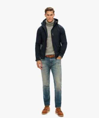 Softshell-vandringsjacka med huva