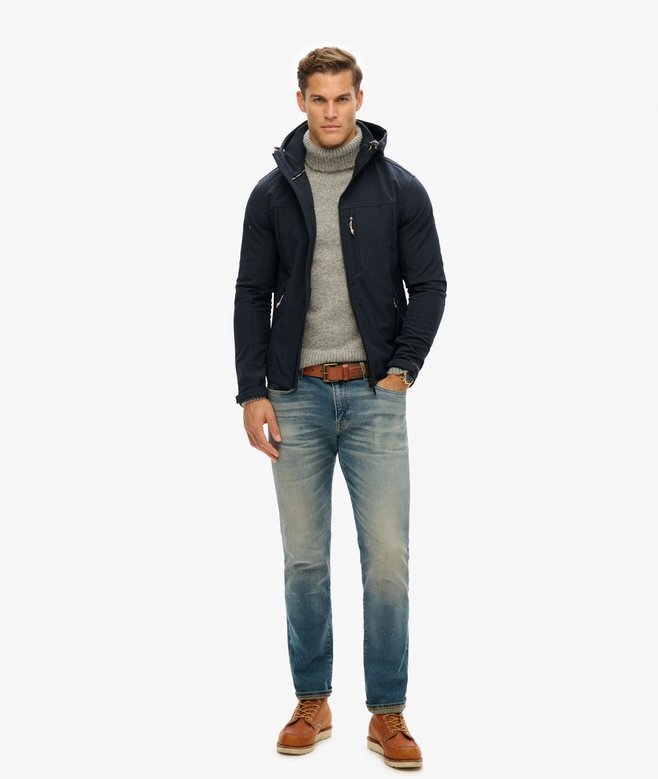 Softshell-vandringsjacka med huva Softshell-vandringsjacka med huva