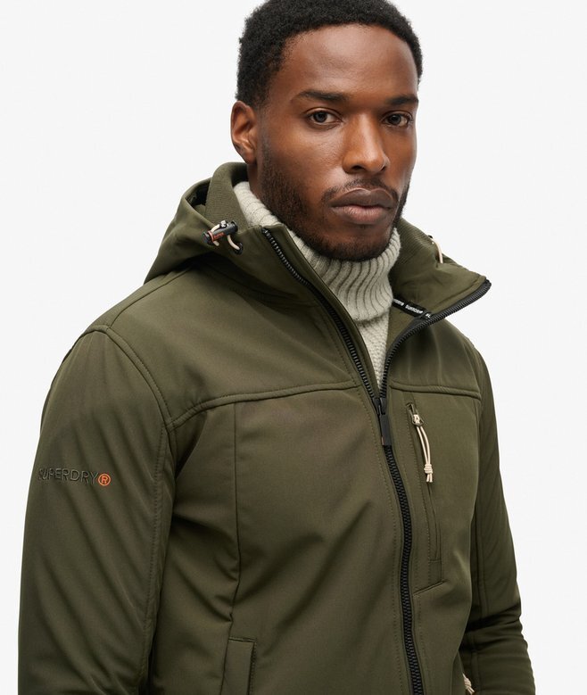 Softshell-vandringsjacka med huva Softshell-vandringsjacka med huva