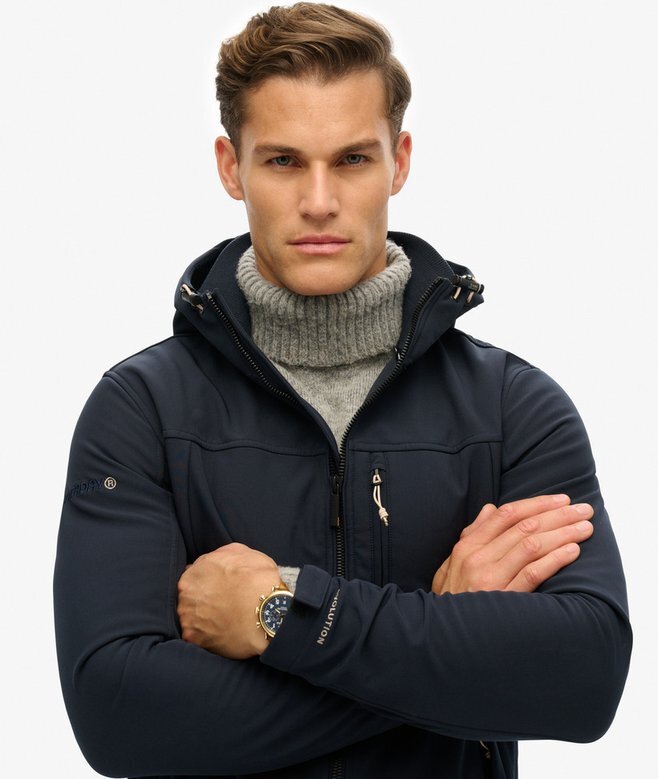 Softshell-vandringsjacka med huva Softshell-vandringsjacka med huva