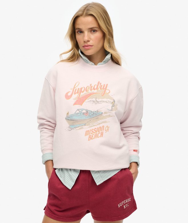 Souvenir Graphic Loose Crew Sweatshirt Souvenir Graphic Loose Crew Sweatshirt