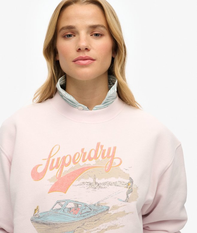 Souvenir Graphic Loose Crew Sweatshirt Souvenir Graphic Loose Crew Sweatshirt
