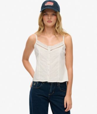 Spets-cami-top med knappar