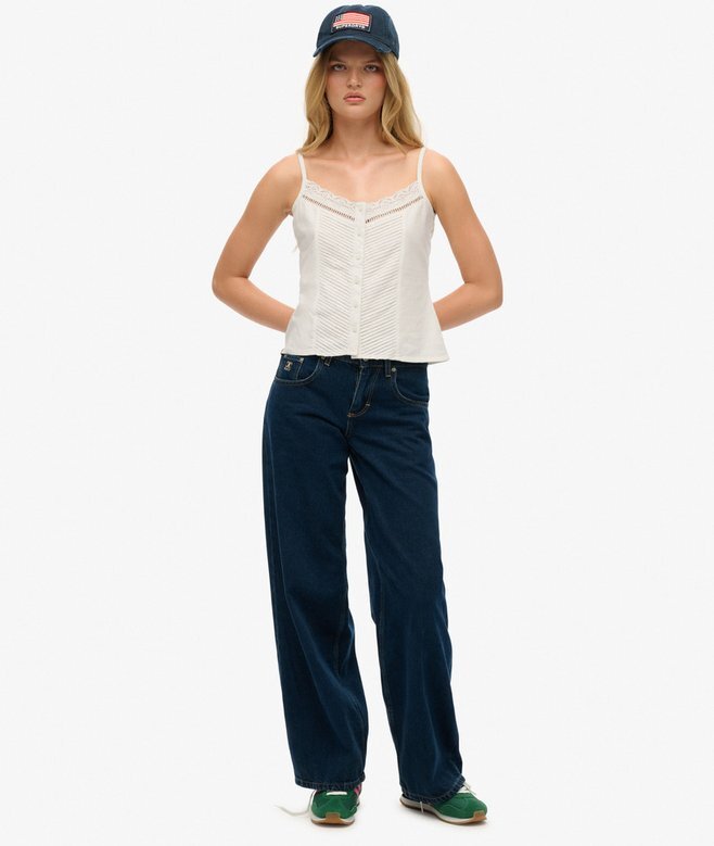 Spets-cami-top med knappar Spets-cami-top med knappar