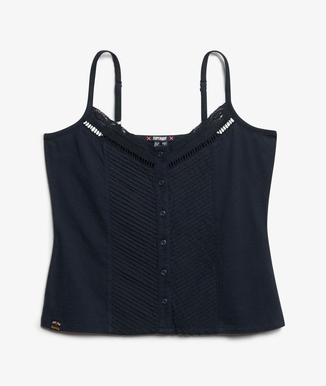 Spets-cami-top med knappar Spets-cami-top med knappar