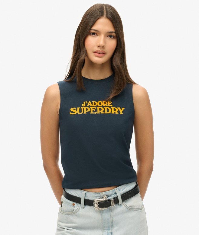 Sport Luxe Graphic Fitted Tank Top Sport Luxe Graphic Fitted Tank Top