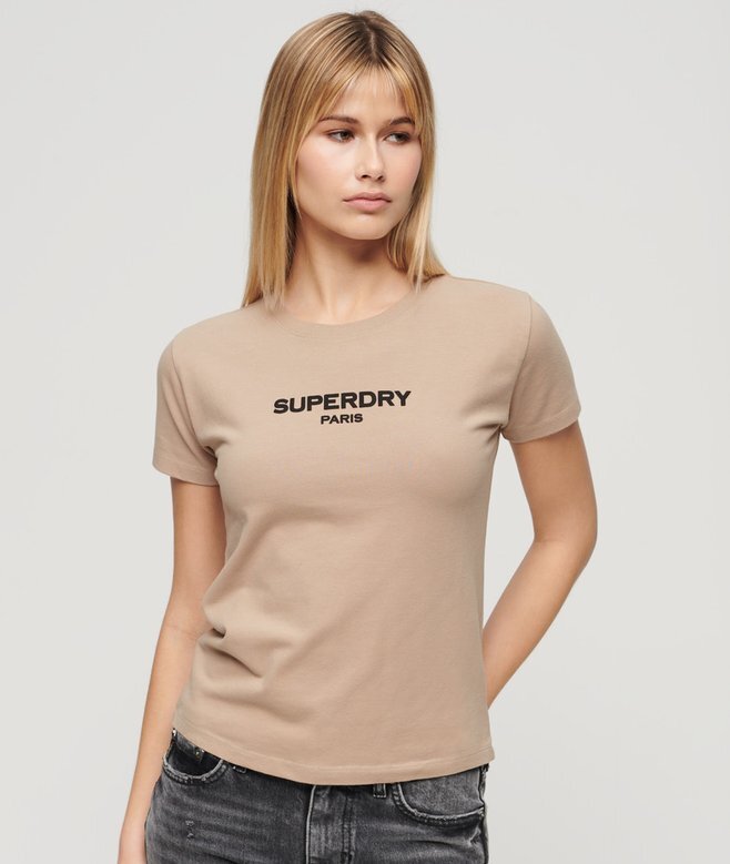 Sport Luxe Logo Fitted Cropped T-shirt Sport Luxe Logo Fitted Cropped T-shirt
