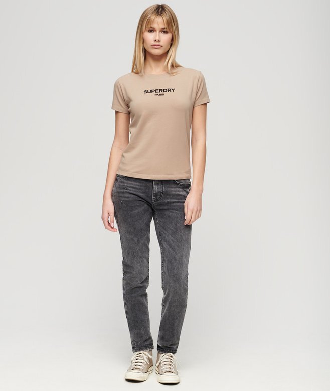 Sport Luxe Logo Fitted Cropped T-shirt Sport Luxe Logo Fitted Cropped T-shirt