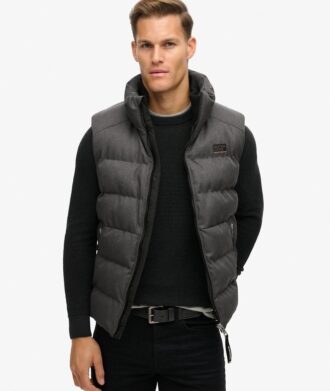 Sportig Puffer-tweed-väst Sportig Puffer-tweed-väst