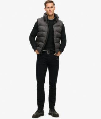 Sportig Puffer-tweed-väst Sportig Puffer-tweed-väst