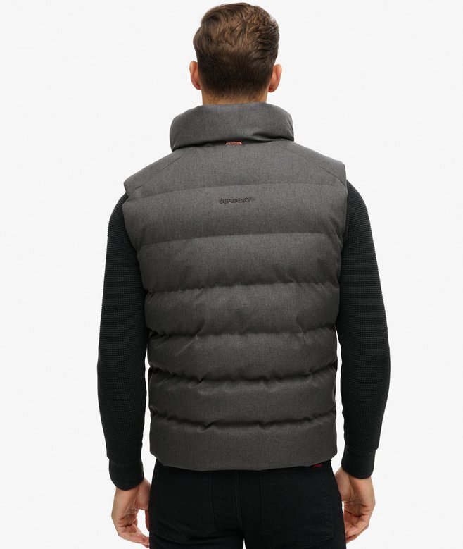 Sportig Puffer-tweed-väst Sportig Puffer-tweed-väst