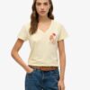 Suika Metallic Relaxed V-Neck T-Shirt