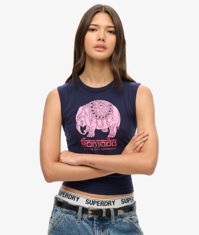 Superdry X Komodo Hathi Slim Vest Top Superdry X Komodo Hathi Slim Vest Top
