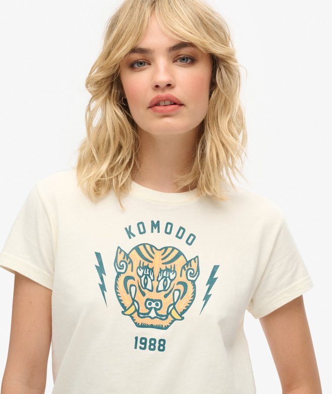 Superdry X Komodo Tiger T-shirt med åtsittande passform Superdry X Komodo Tiger T-shirt med åtsittande passform