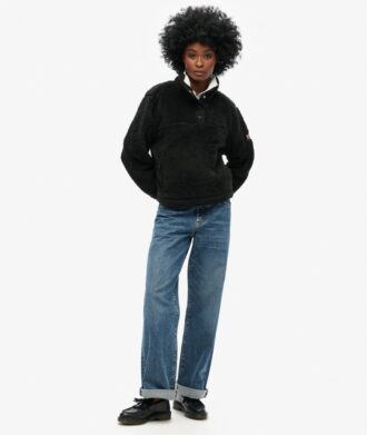 Supermjuk teddyfleece med tryckknappar i halsen Supermjuk teddyfleece med tryckknappar i halsen