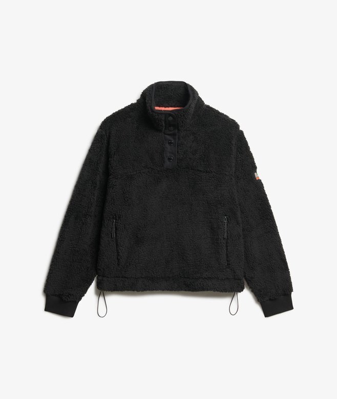 Supermjuk teddyfleece med tryckknappar i halsen Supermjuk teddyfleece med tryckknappar i halsen