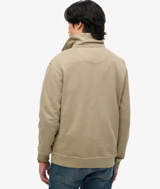 Sweatshirt med halv dragkedja och kontrastsömmar Sweatshirt med halv dragkedja och kontrastsömmar