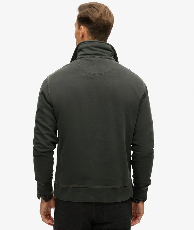 Sweatshirt med halv dragkedja och kontrastsömmar Sweatshirt med halv dragkedja och kontrastsömmar