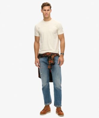T-shirt i Organic Cotton med Vintage-struktur